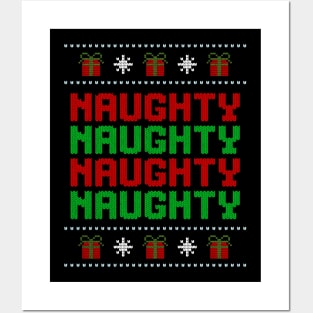 Ugly Naughty Christmas Sweater Posters and Art